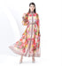 Floral Button Down Long Maxi Dress